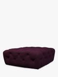 John Lewis + Swoon Radley Footstool, Damson Purple Velvet