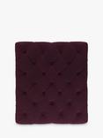 John Lewis + Swoon Radley Footstool, Damson Purple Velvet