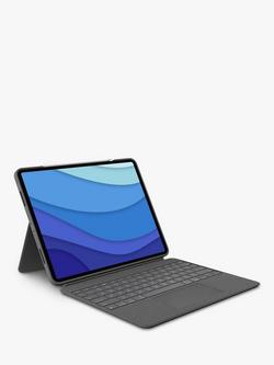 Logitech Combo Touch, Full-Size Backlit Keyboard Cover for iPad Pro 12.9" (5th & 6th Gen), Oxford Grey