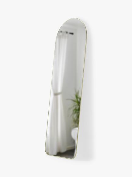 Umbra Hubba Arched Leaner / Full-Length Wall Mirror, 158 x 51cm, Brass - view 2, Brass