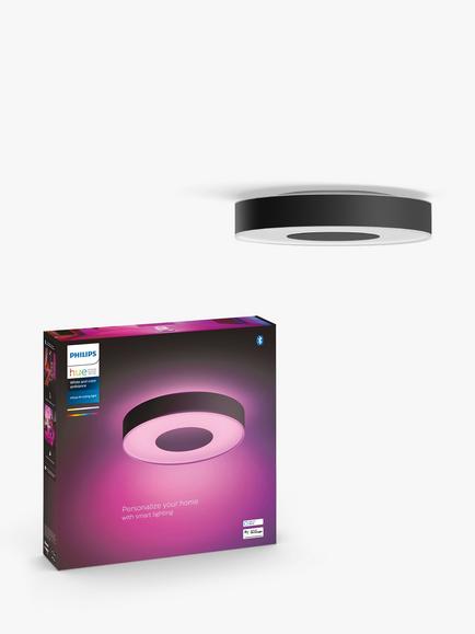 Philips Hue Infuse LED Smart Semi Flush Ceiling Light, Black