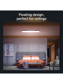 Philips Hue White and Colour Ambiance Surimu Smart LED Rectangle Panel Ceiling Light with Bluetooth, White - view 2, White