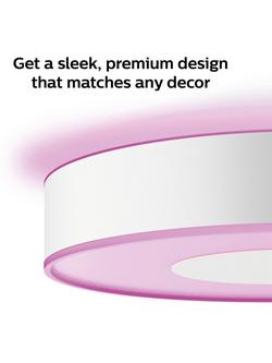 Philips Hue White and Colour Ambiance Xamento LED Smart Bathroom Ceiling Light, Large, White - view 2, White