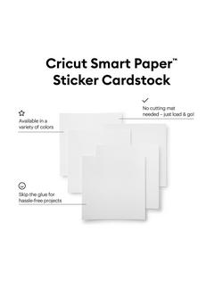 Cricut Smart Paper Sticker Cardstock, Pack of 10, 13 x 13 inches - view 2, White
