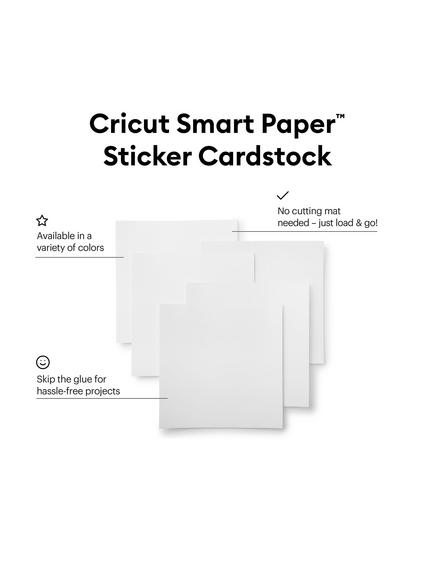 Cricut Smart Paper Sticker Cardstock, Pack of 10, 13 x 13 inches - view 2, White