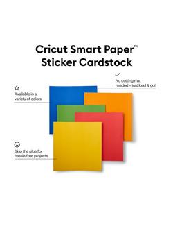 Cricut Smart Paper Sticker Cardstock, Pack of 10, 13 x 13 inches - view 2, Multi Bright
