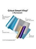 Cricut Smart Vinyl Permanent Shimmer, 13 inches x 3 ft, Red