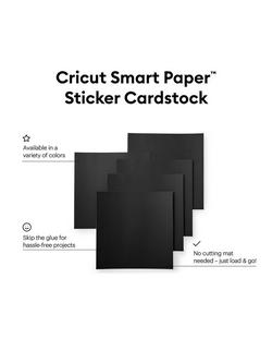 Cricut Smart Paper Sticker Cardstock, Pack of 10, 13 x 13 inches - view 2, Black