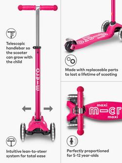 Micro Scooters Maxi Deluxe LED Scooter - view 2, Pink