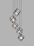 Pacific Alessio 5 Pendant Cluster Ceiling Light, Black