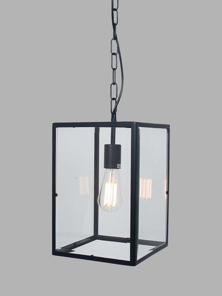 Pacific Glass Pendant Ceiling Light, Black