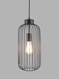 Pacific Tall Metal Wire Ceiling Light, Black, Black