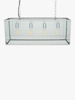Pacific Bar Ceiling Light - view 2, Clear/Silver