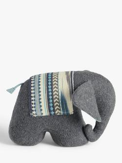 John Lewis Elephant Door Stop, Grey
