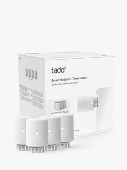 tado Add-on Smart Radiator Thermostat, White, Pack of 4 - view 2, White