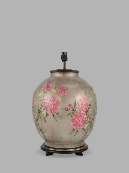 Jenny Worrall Rhododendron Glass Lamp Base, Large, Green, H41.5cm, Green