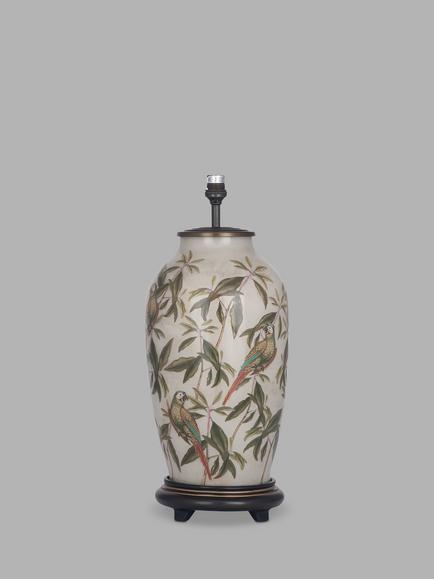 Jenny Worrall Parrot Glass Lamp Base, Tall, Natural, H47.5cm, Natural
