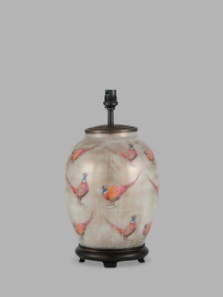 Jenny Worrall Pheasant Glass Lamp Base, Medium, Natural, H34.5cm, Natural