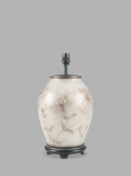 Jenny Worrall Honeysuckle Glass Lamp Base, Natural, H34.5cm, Natural