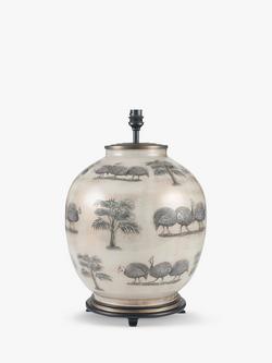 Jenny Worrall Guinea Fowl Glass Lamp Base, Large, Natural, H41.5cm, Natural
