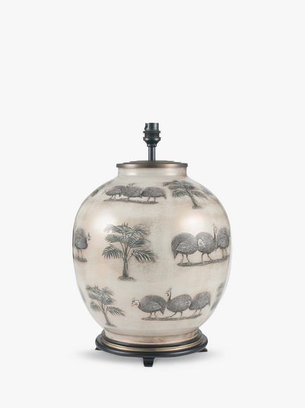 Jenny Worrall Guinea Fowl Glass Lamp Base, Large, Natural, H41.5cm - view 2, Natural