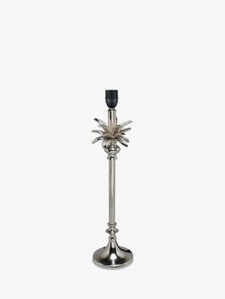 Pacific Palm Tree Metal Lamp Base, H52cm - view 2, Silver