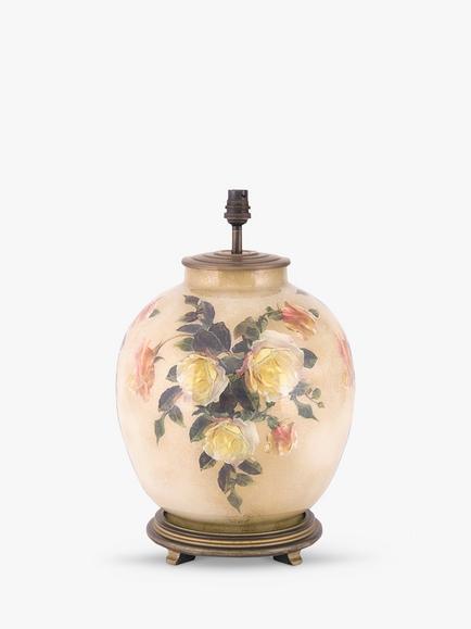 Jenny Worrall Classic Rose Glass Lamp Base, Large, Natural, H41.5cm, Natural