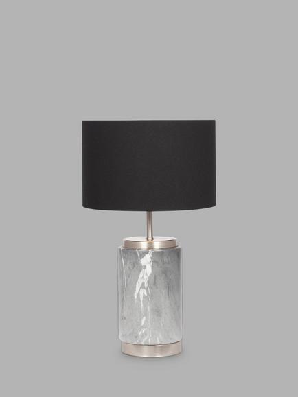 Pacific Marble Effect Table Lamp, Grey, Grey