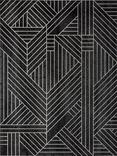 Kakuda Engraved Geometric Wall Art, 100 x 100cm, Black