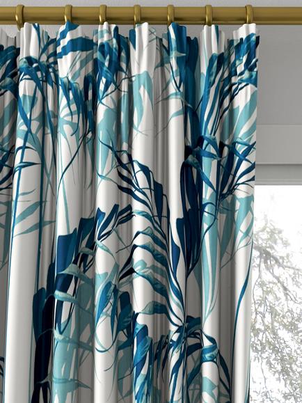 Sanderson Palm House Made to Measure Curtains or Roman Blind, Eucalyptus - view 2, Eucalyptus
