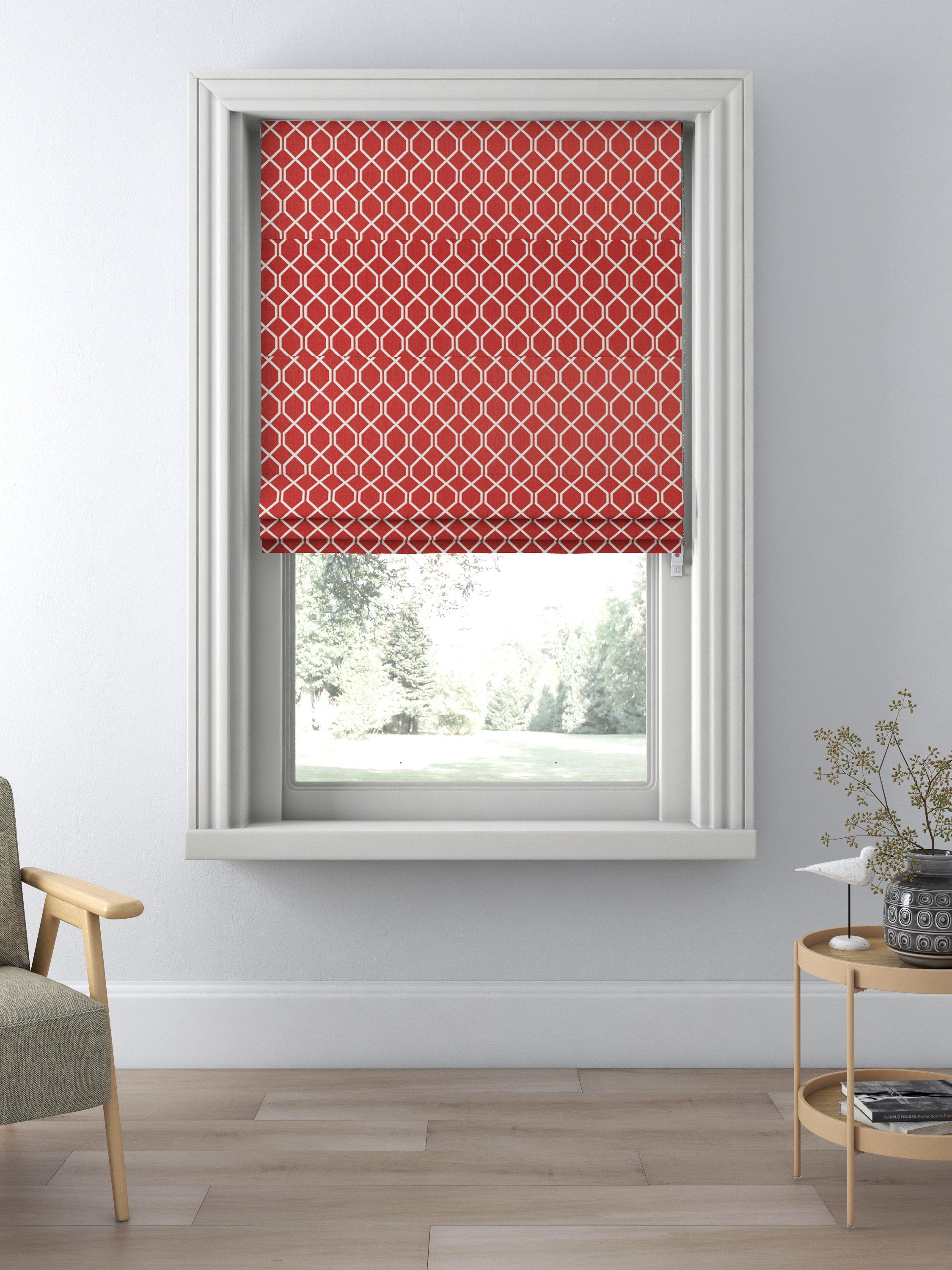 Sanderson Botanic Trellis Made to Measure Curtains or Roman Blinds Bengal Red