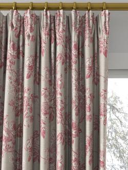 Sanderson Sorilla Damask Made to Measure Curtains or Roman Blind, Rose/Linen - view 2, Rose/Linen