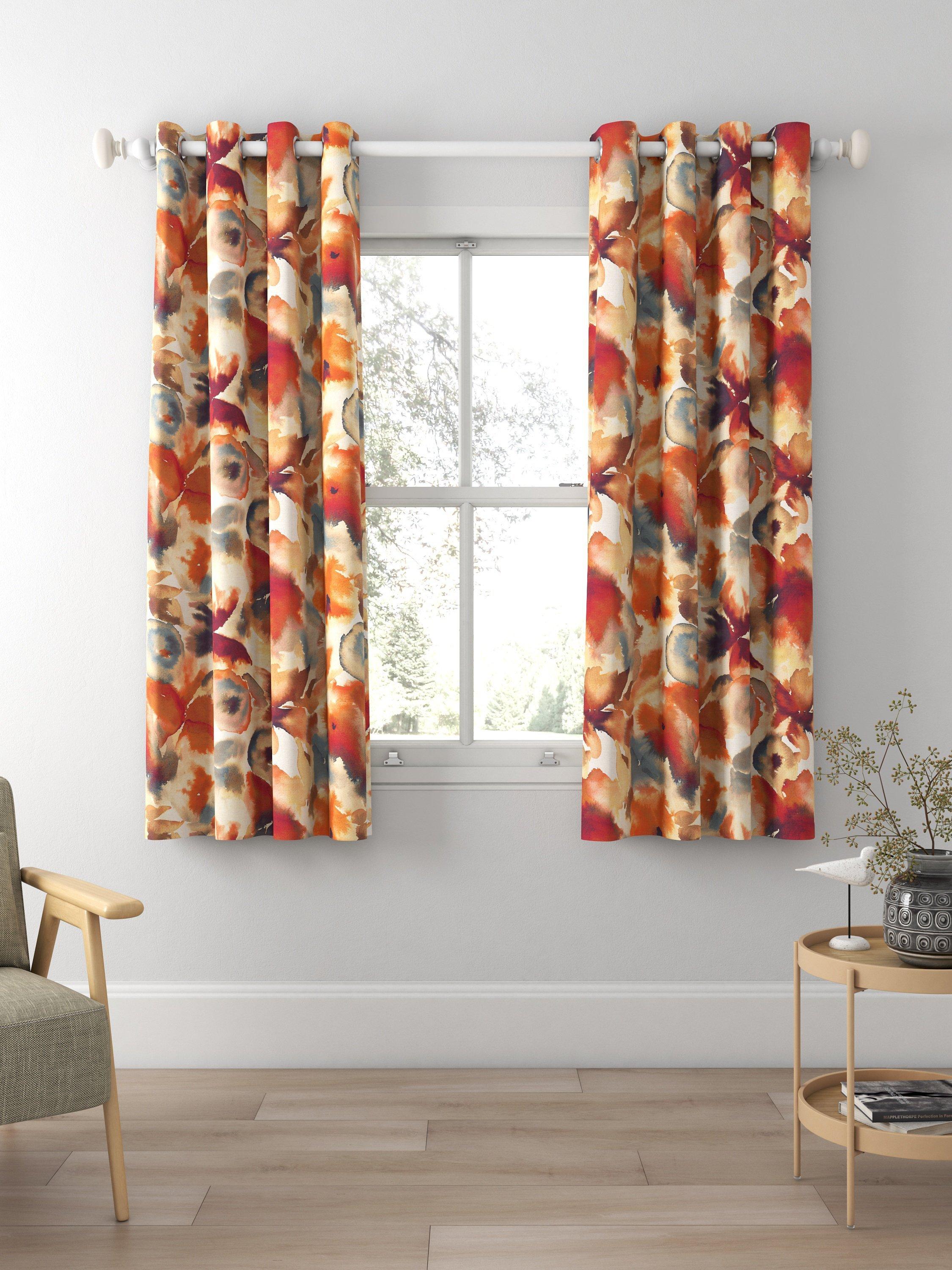 Harlequin Flores Made to Measure Curtains, Rust/Ruby/Blue
