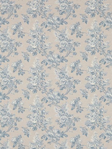 Sanderson Sorilla Damask Made to Measure Curtains or Roman Blind, Delft/Linen, Delft/Linen