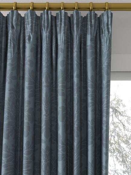 Sanderson Lymington Damask Made to Measure Curtains or Roman Blind, Wedgwood - view 2, Wedgwood