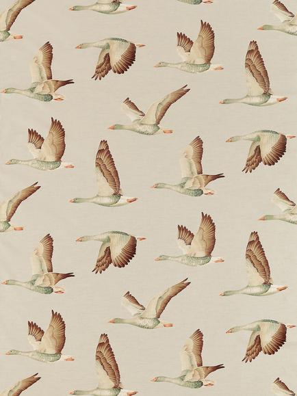 Sanderson Elysian Geese Made to Measure Curtains or Roman Blind, Briarwood, Briarwood