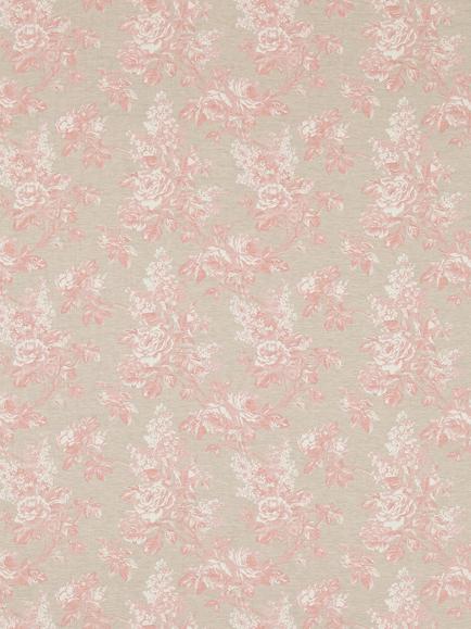 Sanderson Sorilla Damask Made to Measure Curtains or Roman Blind, Pink/Linen, Pink/Linen