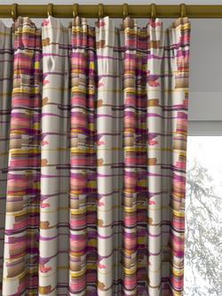 Harlequin Zeal Made to Measure Curtains or Roman Blind, Coral/Gold/Amethyst - view 2, Coral/Gold/Amethyst