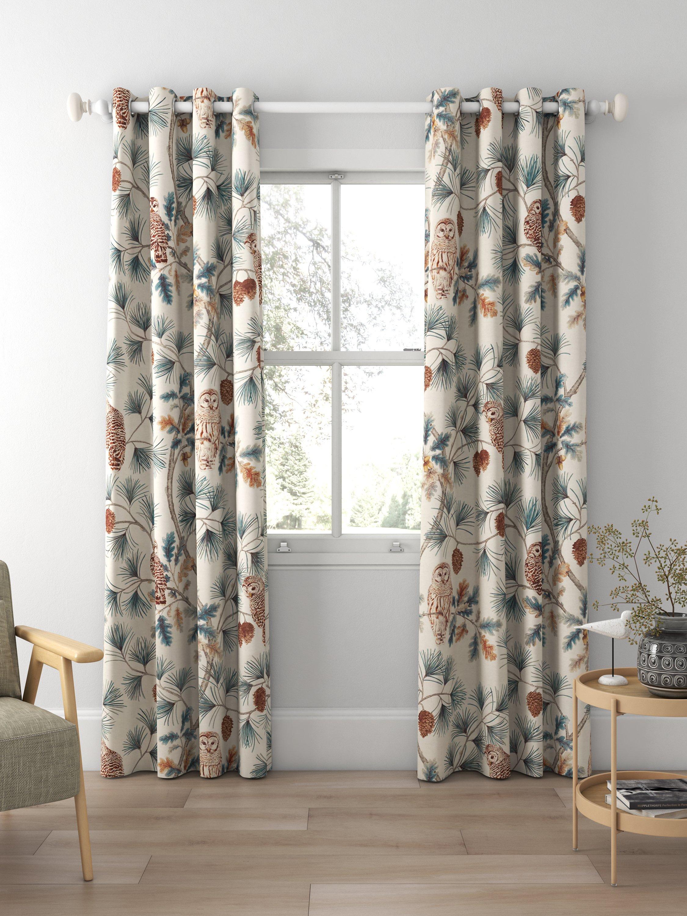 Sanderson Owlswick Made to Measure Curtains, Teal