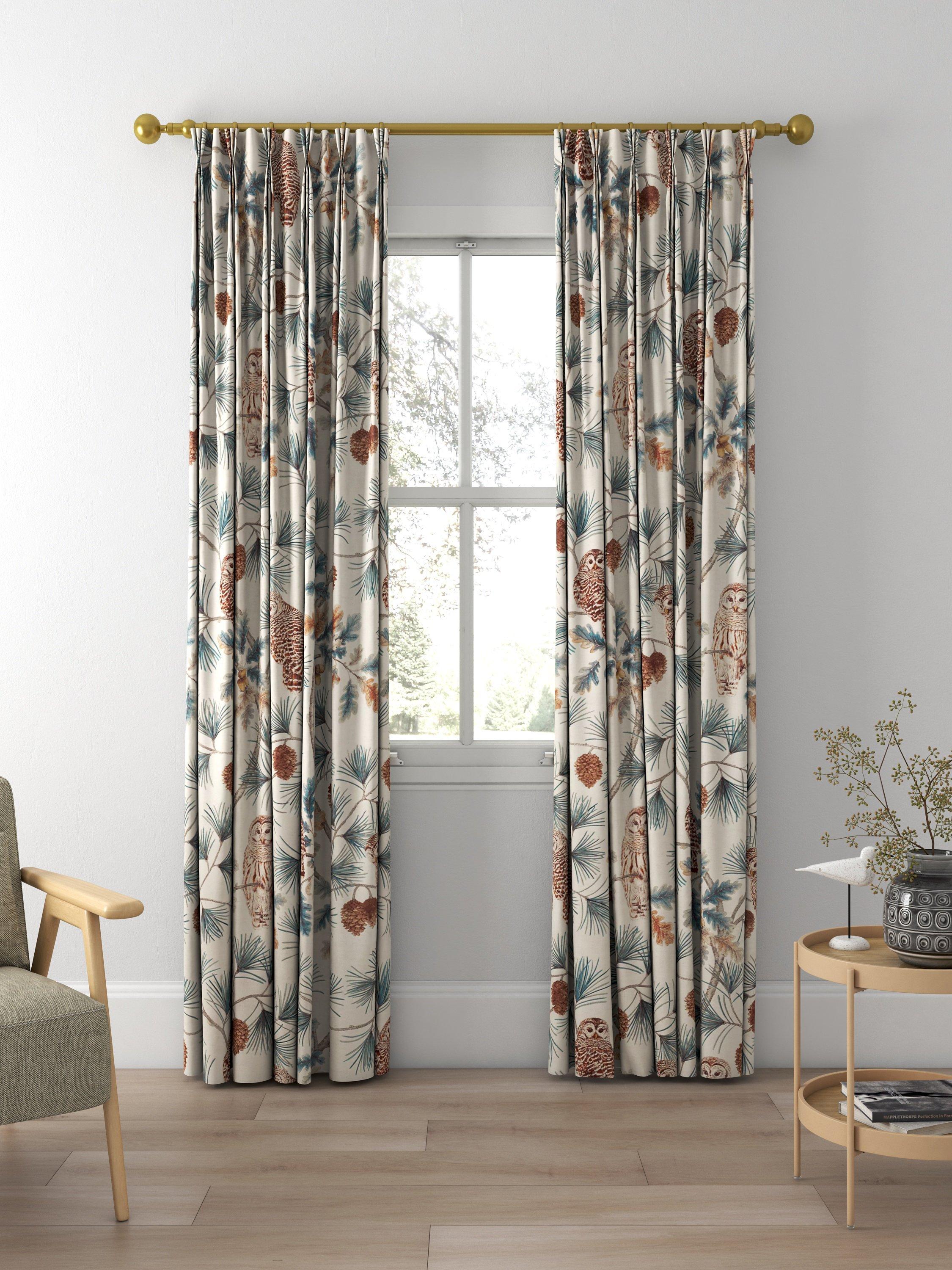 Sanderson Owlswick Made to Measure Curtains, Teal