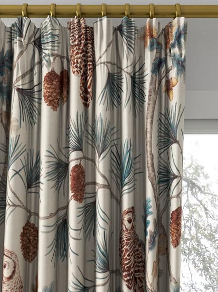Sanderson Owlswick Made to Measure Curtains or Roman Blind, Teal - view 2, Teal
