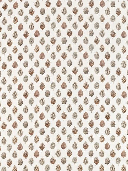 Sanderson Pine Cones Made to Measure Curtains or Roman Blind, Briarwood, Briarwood