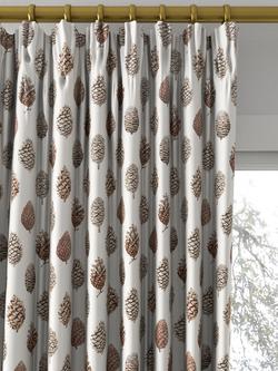 Sanderson Pine Cones Made to Measure Curtains or Roman Blind, Briarwood - view 2, Briarwood