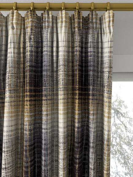 Harlequin Hamada Made to Measure Curtains or Roman Blind, Charcoal - view 2, Charcoal