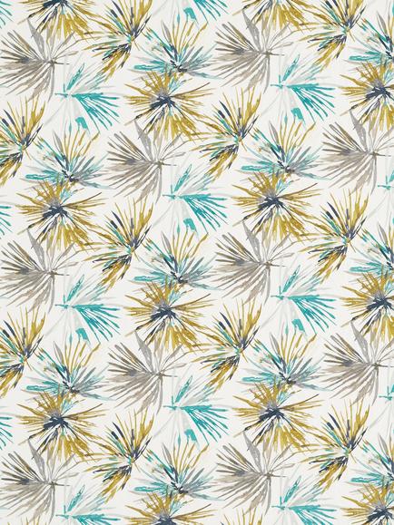 Harlequin Aucuba Made to Measure Curtains or Roman Blind, Teal/Zest, Teal/Zest