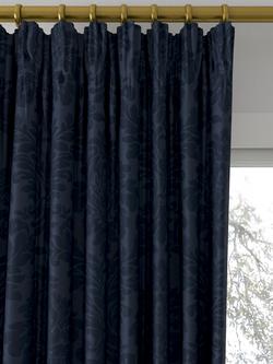 Sanderson Lymington Damask Made to Measure Curtains or Roman Blind, Indigo - view 2, Indigo