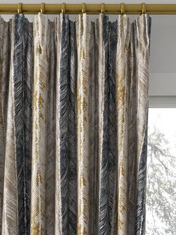 Harlequin Walchia Made to Measure Curtains or Roman Blind, Charcoal/Mocha/Brass - view 2, Charcoal/Mocha/Brass