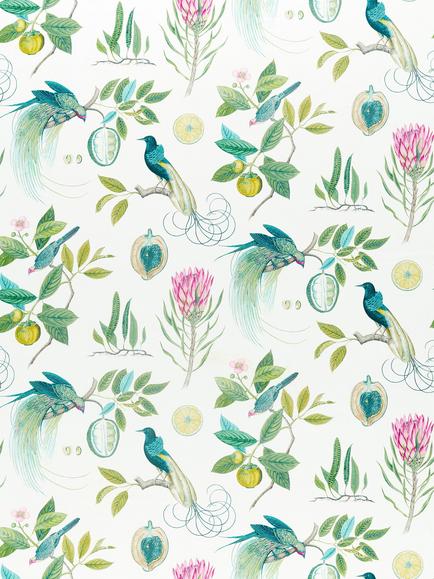 Sanderson Paradesia Made to Measure Curtains or Roman Blind, Botanical Garden, Botanical Garden