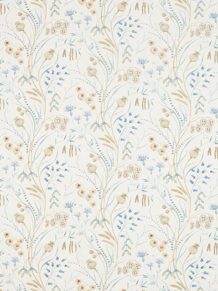 Sanderson Summer Harvest Made to Measure Curtains or Roman Blind, Cornflower/Wheat, Cornflower/Wheat
