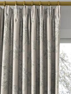 Sanderson Sorilla Damask Made to Measure Curtains or Roman Blind, Eggshell/Linen - view 2, Eggshell/Linen